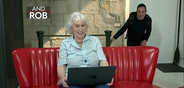  Norma the Sexy Cleaning Lady Finding some Porn on Laptop And Drilled